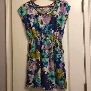 Floral print short dress